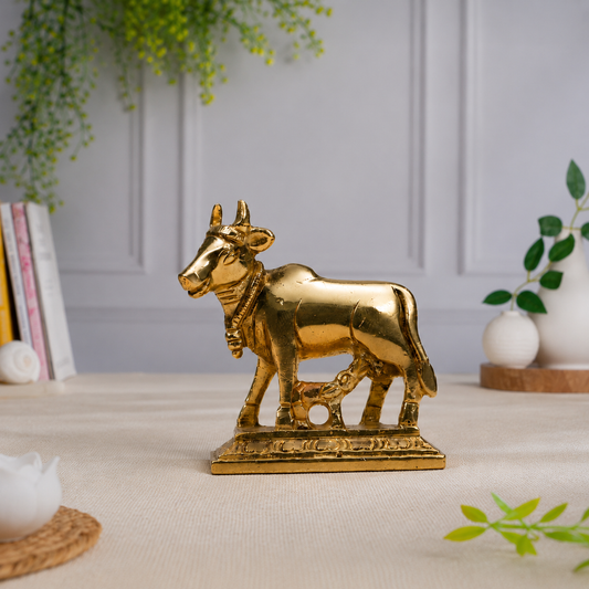 Sacred Gau Mata Cow & Calf Idol