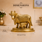 Gau Mata with Calf Idol | Polished Golden Brass Finish