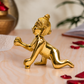 Bal Krishna Laddu Gopal Crawling Idol | Polished Golden Brass Finish