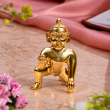 Bal Krishna Crawling Idol | Polished Golden Brass Finish