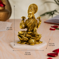 Goddess Lakshmi on Lotus with Kalash Idol | Antique Brass Finish