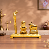 Brass Shivling with Nandi & Nag Devta Idol Set