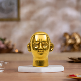 Sri Ramanujacharya Bust Showpiece | Polished Brass Finish