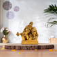 Radha Krishna Face Idol with Flute | Antique Brass Finish