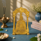 Goddess Tulja Bhavani Idol with Decorative Arch | Polished Golden Brass Finish
