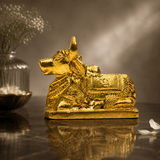 Nandi Bull Showpiece | Polished Brass Finish
