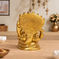 Lord Vishnu Reclining on Sheshnag with Goddess Lakshmi Idol | Antique Golden Brass Finish