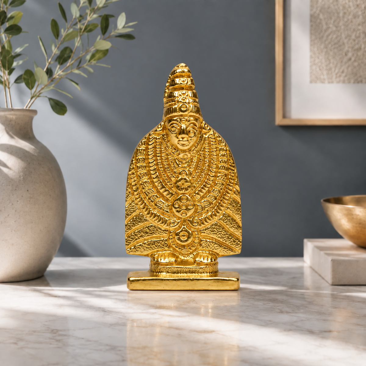 Lord Venkateswara (Tirupati Balaji) Showpiece | Polished Brass Finish