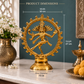 Lord Shiva Nataraja Dancing Idol | Antique Brass Finish