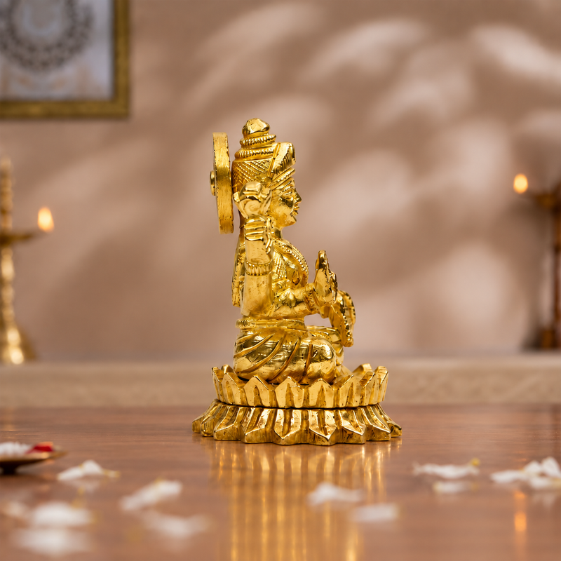 Brass Goddess Lakshmi Idol