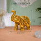 Decorative Elephant with Raised Trunk Showpiece | Polished Golden Brass Finish