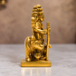 Lord Shiva with Nandi Showpiece | Polished Brass Finish