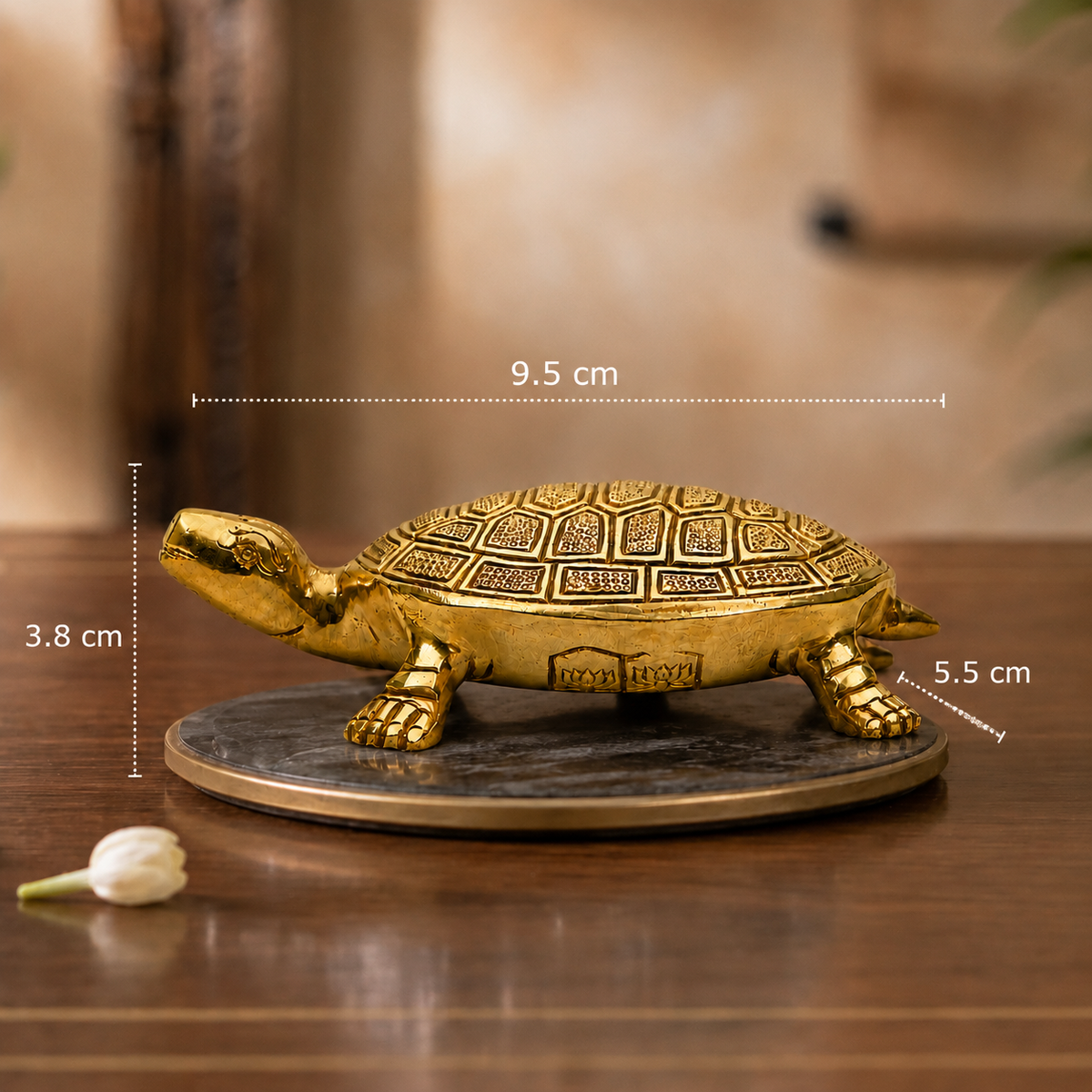 Brass Kurma Tortoise Idol | Vastu Turtle Figurine