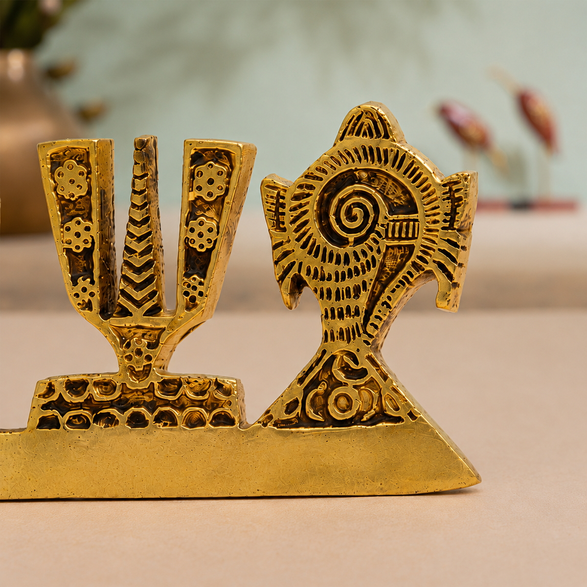 Lakshmi Narayan on Sheshnag Idol | Antique Golden Brass Finish