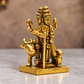 Lord Shiva with Nandi Showpiece | Polished Brass Finish