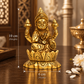 Goddess Lakshmi On Lotus Idol – 24K Gold & 999 Silver Plated