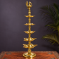 5-Tier Peacock Deepam Stand | Polished Golden Brass Finish