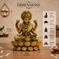 Goddess Lakshmi Seated on Lotus Idol | Antique Golden Brass Finish