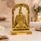 Goddess Tulja Bhavani Idol with Temple Arch | Polished Golden Brass Finish