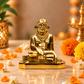 Sri Ramanujacharya Swami Statue | Antique Gold Vaishnav Guru Sculpture