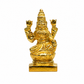 Goddess Lakshmi Seated on Lotus Idol | Polished Golden Brass Finish