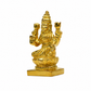 Goddess Lakshmi Seated on Lotus Idol | Polished Golden Brass Finish