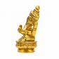 Lord Ganesh Lotus Pedestal Murti | Premium Golden Finish