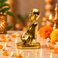 Sri Ramanujacharya Swami Statue | Antique Gold Vaishnav Guru Sculpture