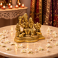 Shiva Parivar Family Idol with Ganesha & Kartikeya | Antique Golden Brass Finish