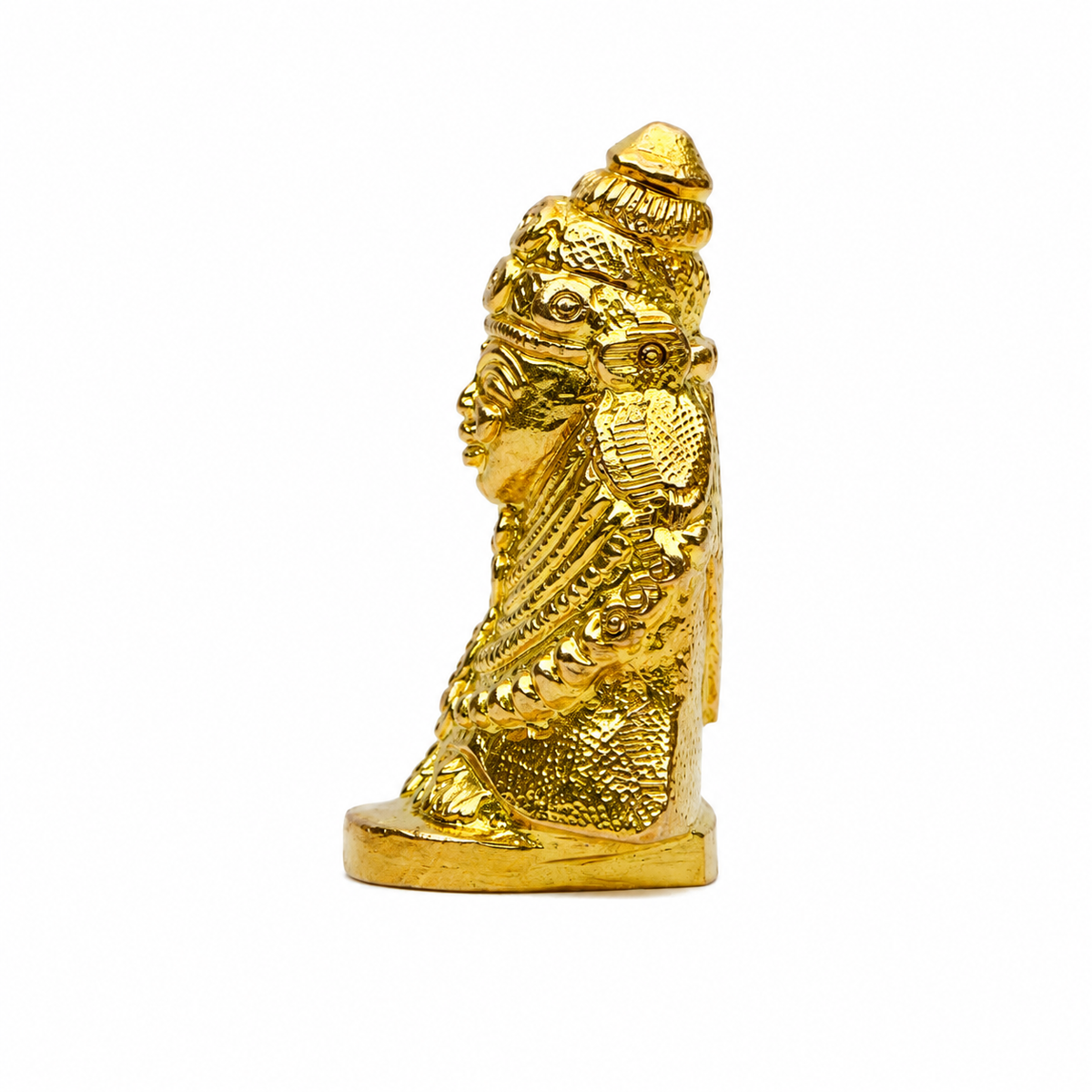 Goddess Mahalaxmi Ambabai Idol | Polished Golden Brass Finish