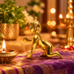Bal Krishna Crawling Bold Eye Idol | Polished Golden Brass Finish