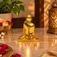 Sri Ramanujacharya Seated Saint Idol | Antique Golden Brass Finish