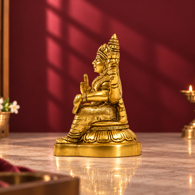Shiv Parivar Idol with Ganesha, Kartikeya & Nandi | Antique Brass Finish