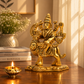Goddess Durga Riding Lion Idol | Antique Golden Brass Finish