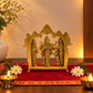 Ram Darbar with Hanuman Under Decorative Arch Idol | Antique Golden Brass Finish