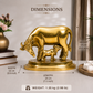 Gau Mata Feeding Calf Idol | Polished Golden Brass Finish