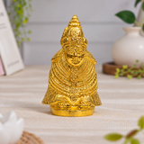 Kolhapur Mahalaxmi Ambabai Idol | Polished Golden Brass Finish