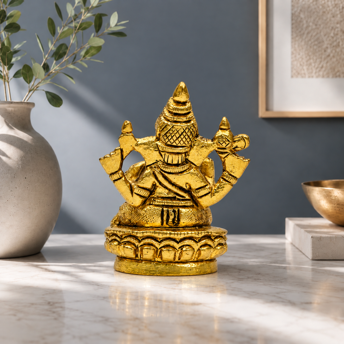 Lord Ganesha Idol – 24K Gold & 999 Silver Plated