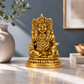 Lord Kubera Seated Idol | Polished Golden Brass Finish