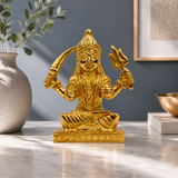 Lord Khandoba Maharaj Idol | Polished Golden Brass Finish