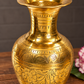 Engraved Decorative Brass Kalash / Vase | Polished Golden Brass Finish