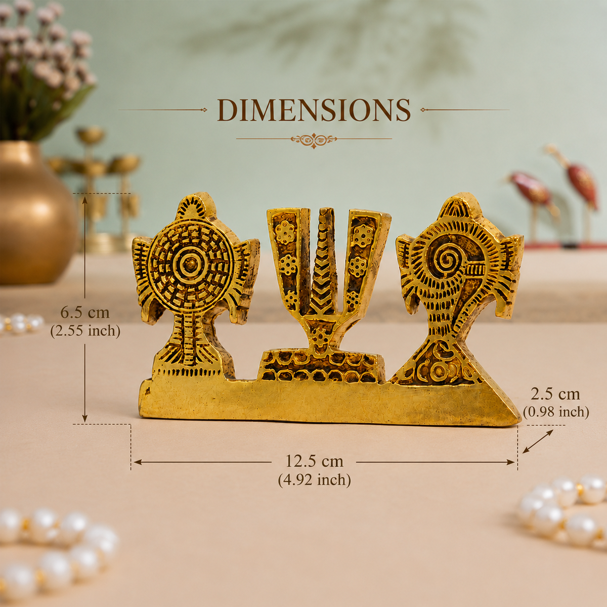 Lakshmi Narayan on Sheshnag Idol | Antique Golden Brass Finish