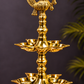 5-Tier Peacock Deepam Stand | Polished Golden Brass Finish