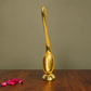 Decorative Swan Figurine with Long Curved Neck | Polished Golden Brass Finish