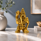 Lord Hanuman Kneeling with Gada Showpiece | Polished Brass Finish