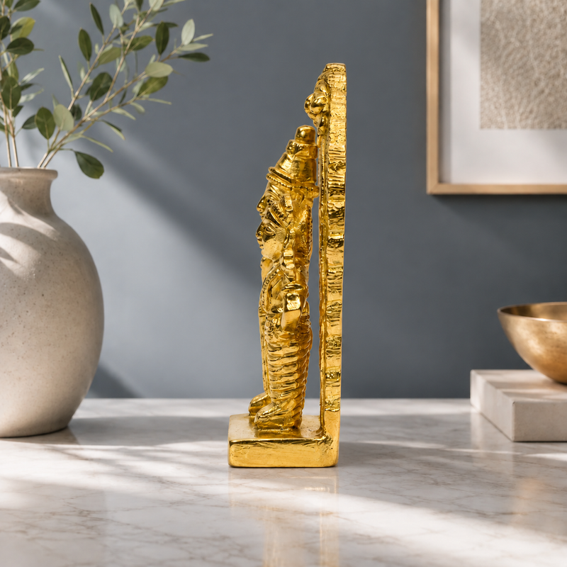 Lord Venkateswara with Goddess Padmavati Showpiece | Polished Brass Finish