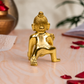 Bal Krishna Laddu Gopal Crawling Idol | Polished Golden Brass Finish