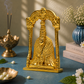 Goddess Tulja Bhavani Idol with Decorative Arch | Polished Golden Brass Finish