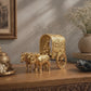 Traditional Bullock Cart Showpiece | Polished Golden Brass Finish