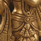 Lord Krishna Playing Flute on Lotus Idol | Antique Brass Finish